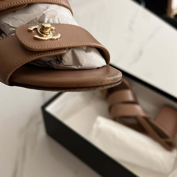 Chanel interlocking CC logo slingback sandals - Picture 6 of 6